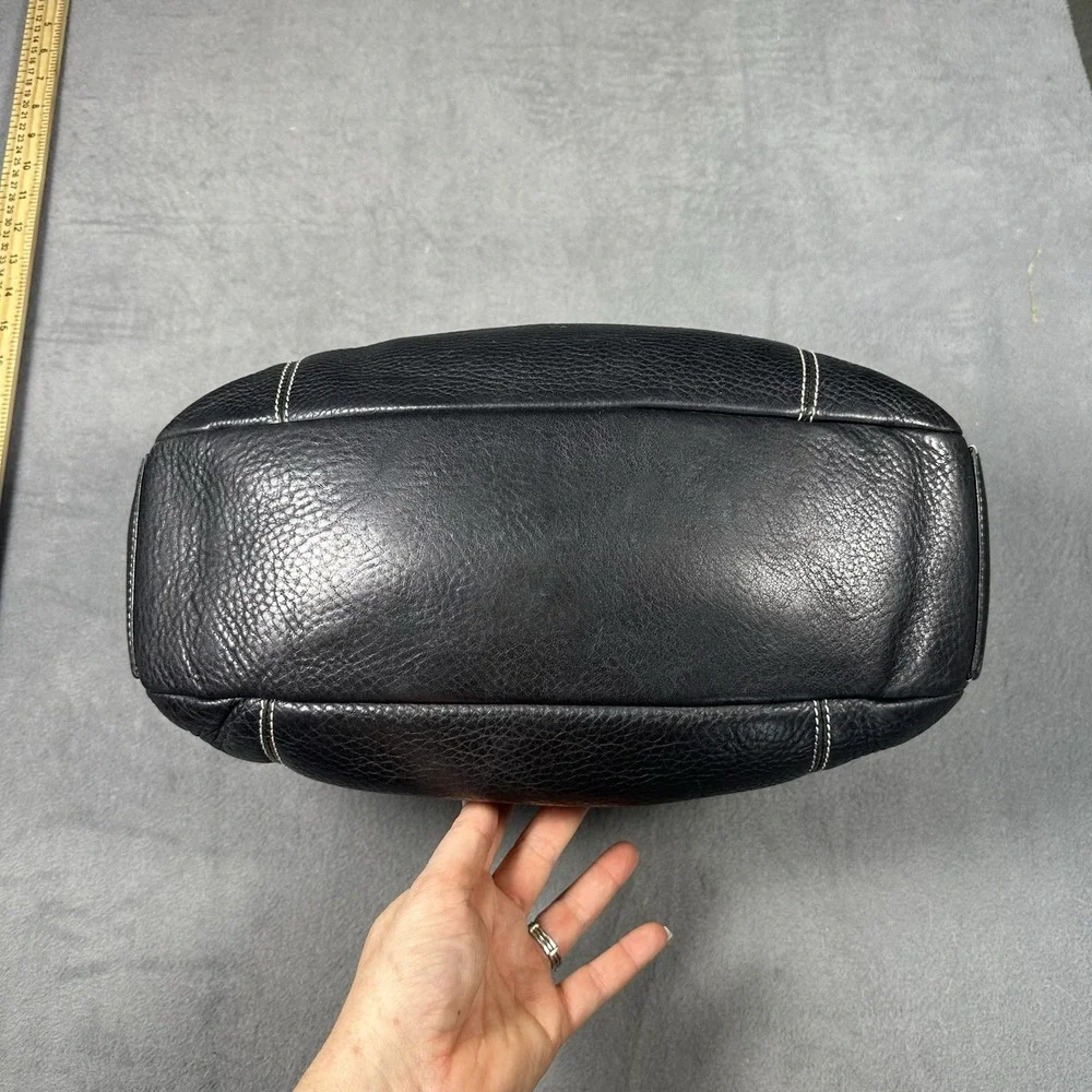 Vintage Dooney & Bourke Pebbled Leather Shoulder Bag Black Hobo Legacy Y2K